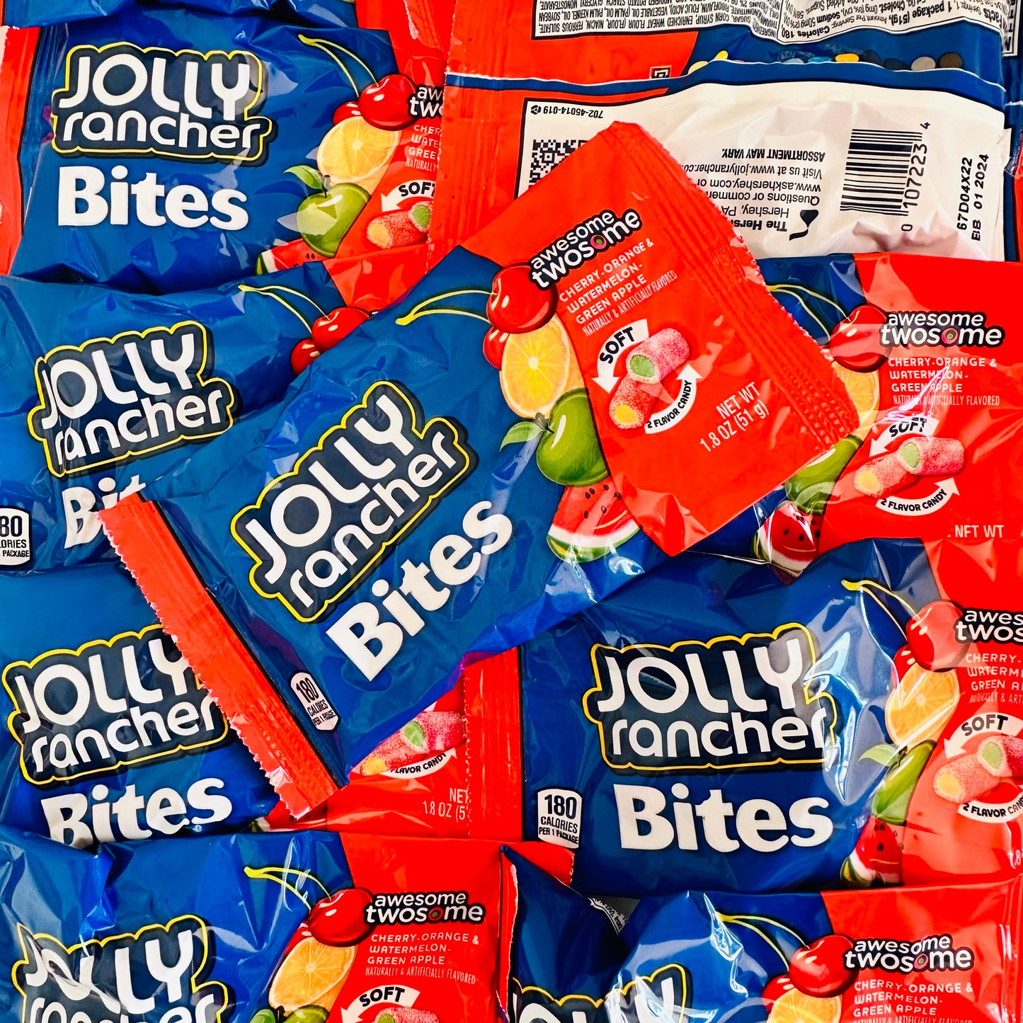 DATED JOLLY RANCHER AWESOME TWOSOME SOFT CHEWY BITES 51g