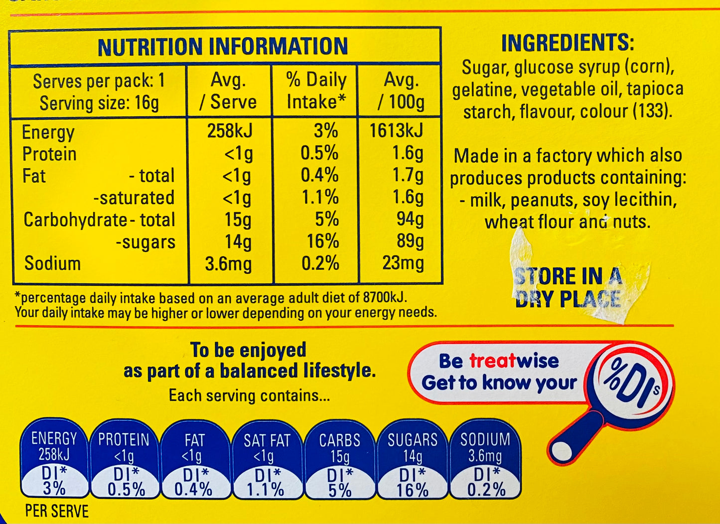 Spaceman Candy Sticks 16g