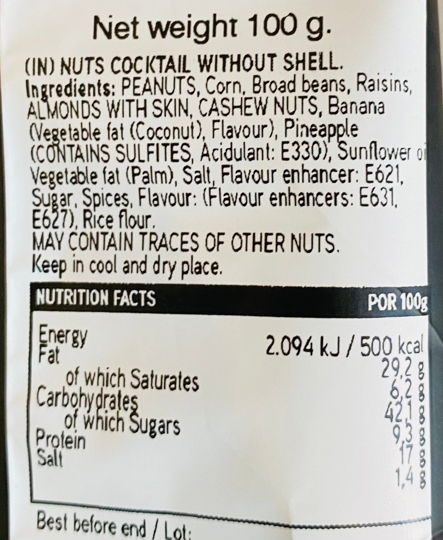 KE Cocktail VIP Mix Nuts 100g