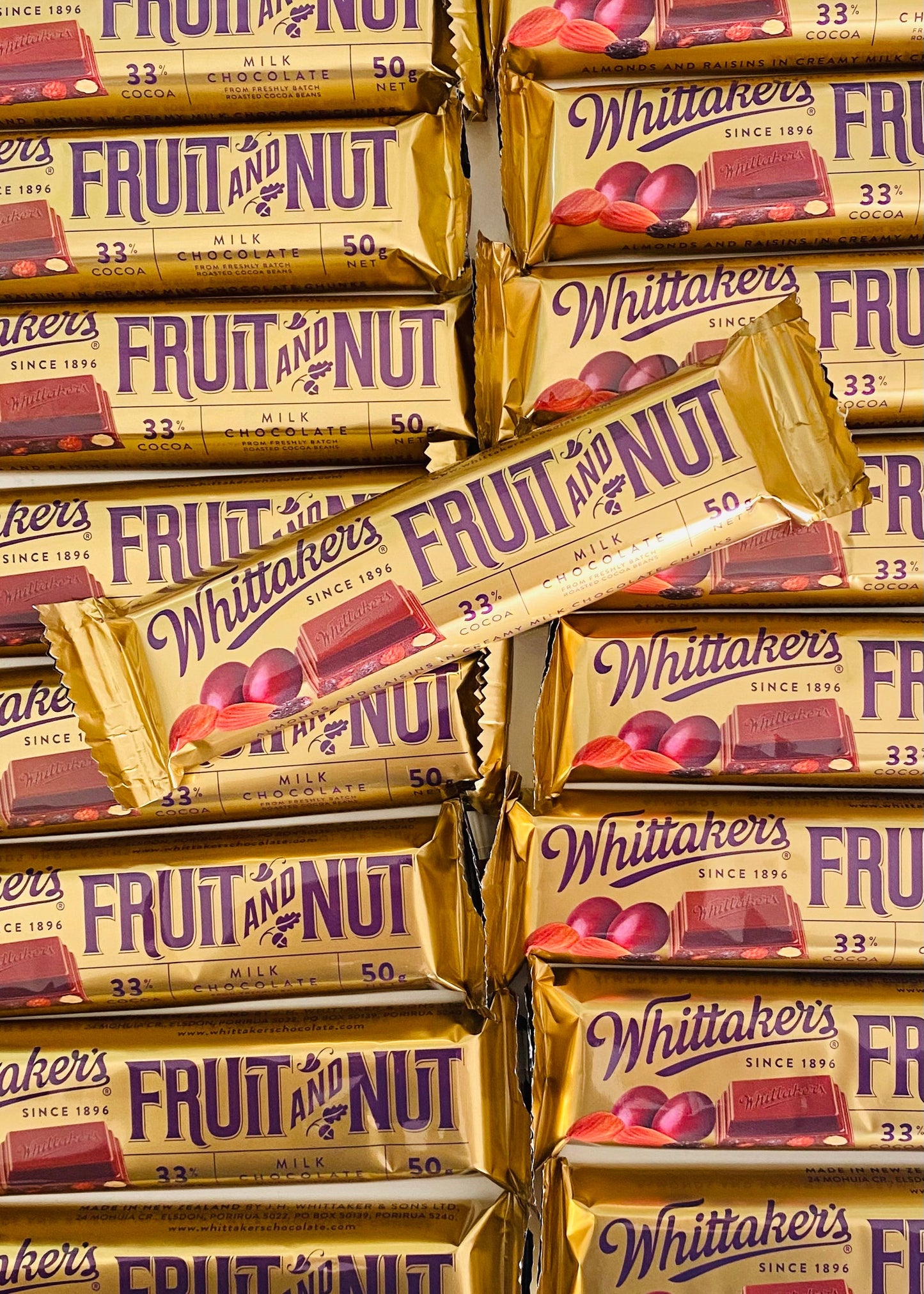 Whittaker’s Fruit & Nut Milk Chocolate Bar 50g