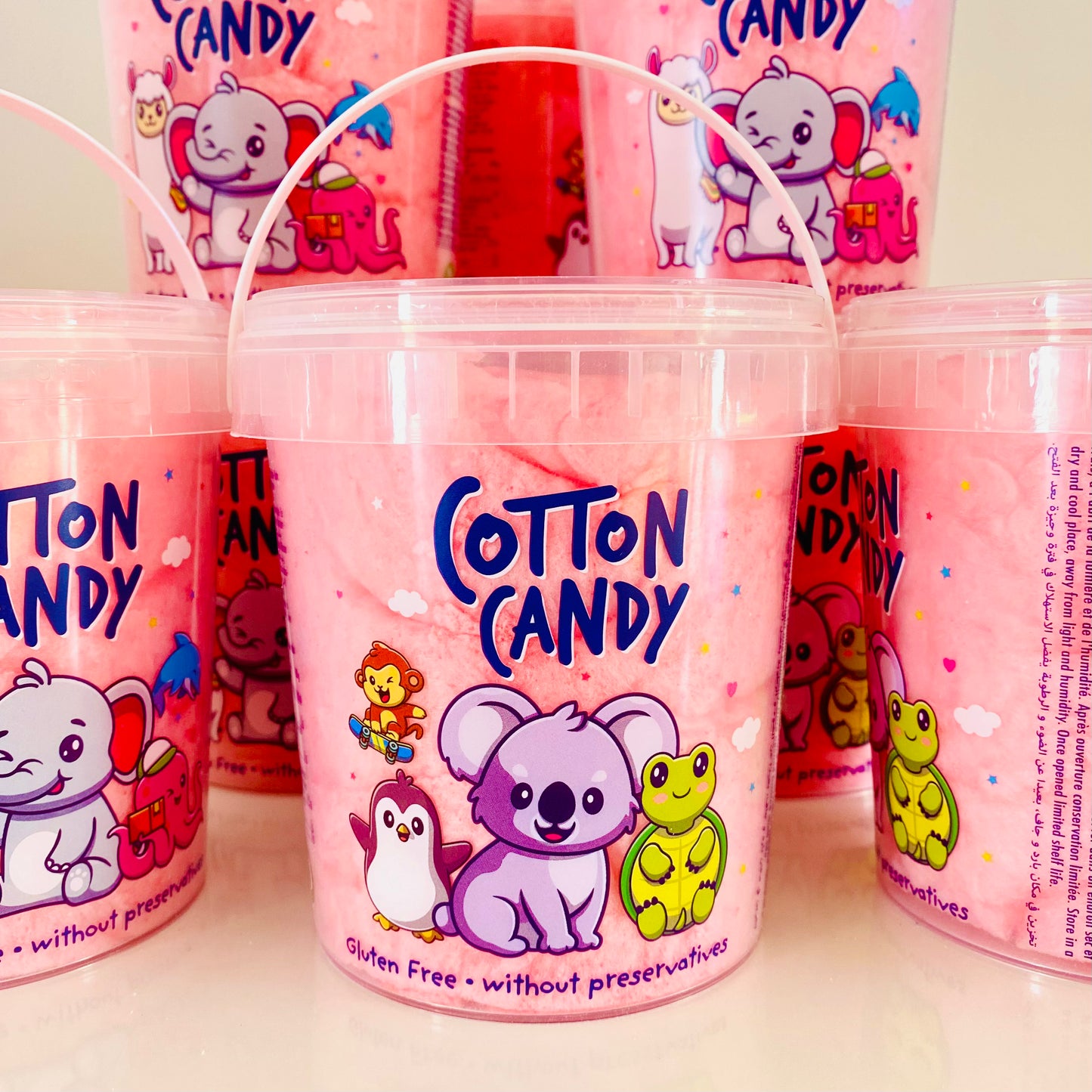 Strawberry Cotton Candy Bucket 50g