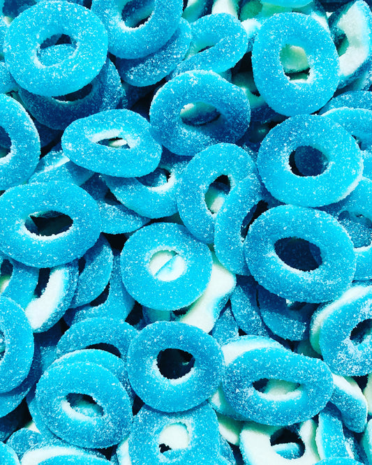 Sour Blue Raspberry Rings