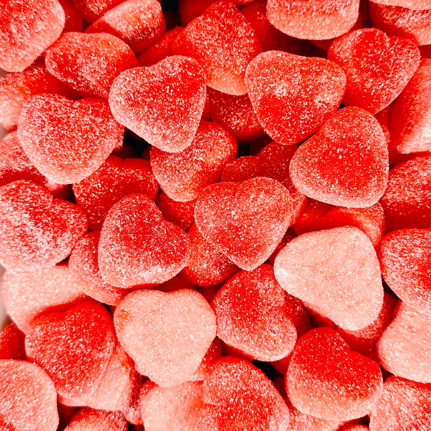 Sour Strawberry Filled Hearts
