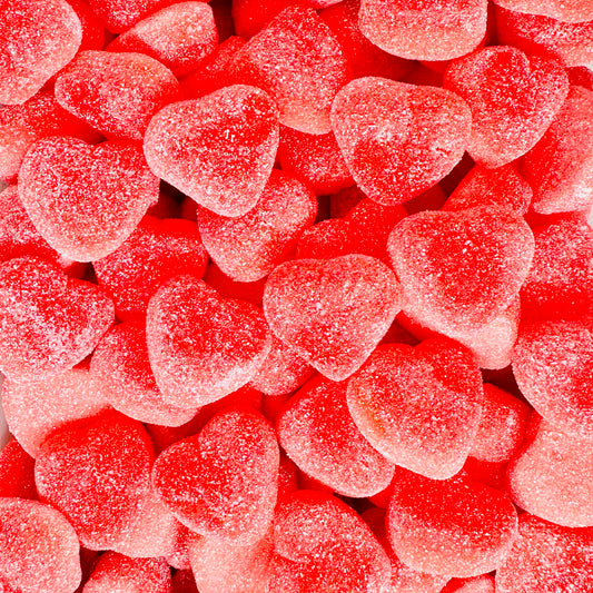 Sour Strawberry Filled Hearts