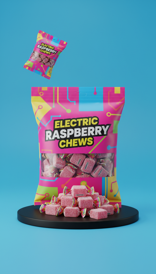 Electric raspberry chews share-size pack
