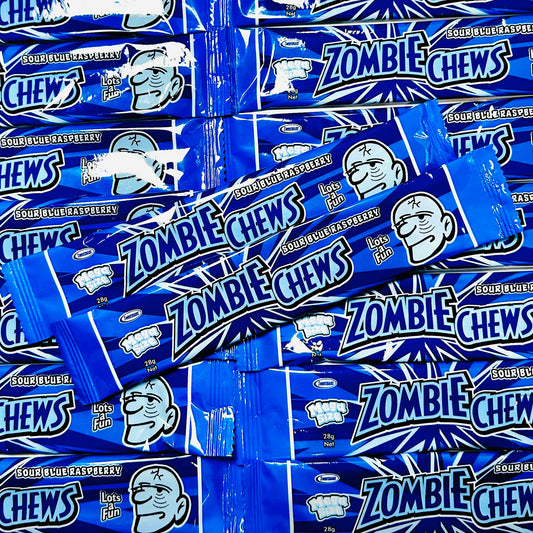 Zombie Chews- Sour Blue Raspberry 28g