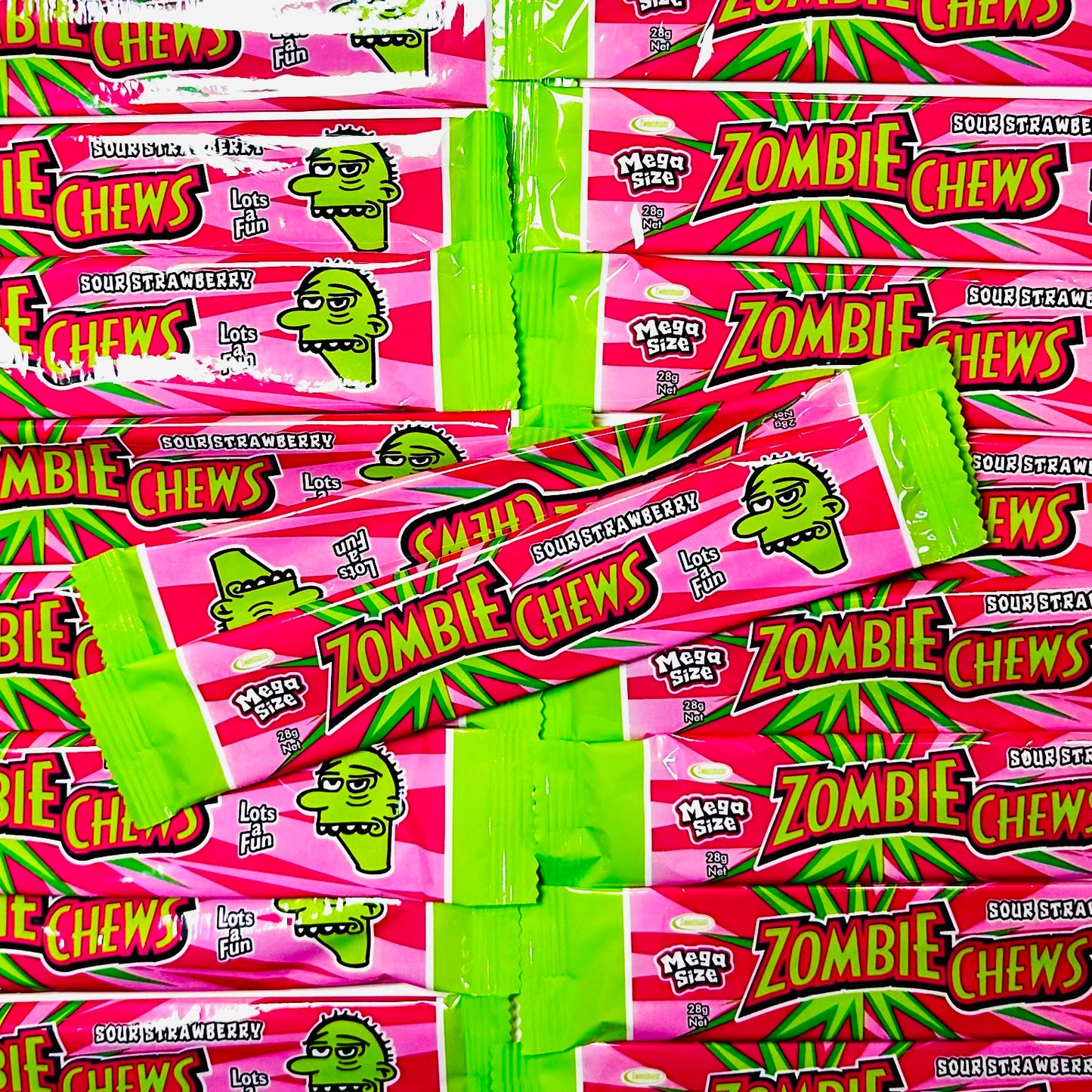 Zombie Chews- Sour Strawberry 28g