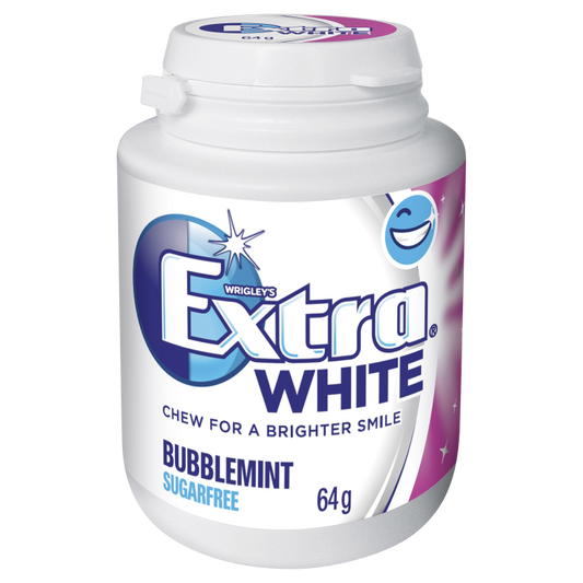 Wrigley's Extra White Sugarfree Gum-Bubblemint Bottle